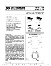 M54HC165 datasheet pdf SGS Thomson Microelectronics