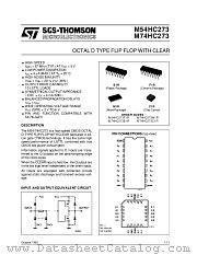 M74HC273 datasheet pdf SGS Thomson Microelectronics