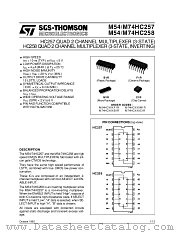 M74HC258 datasheet pdf SGS Thomson Microelectronics