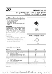 STB80NF55L-06 datasheet pdf SGS Thomson Microelectronics