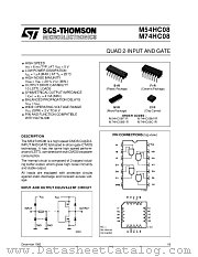 M74HC08 datasheet pdf SGS Thomson Microelectronics