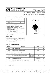 DTV32G-1500B datasheet pdf SGS Thomson Microelectronics