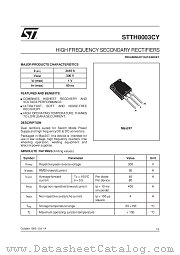 STTH8003CY datasheet pdf SGS Thomson Microelectronics