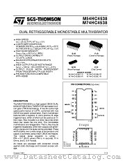 M54HC4538 datasheet pdf SGS Thomson Microelectronics