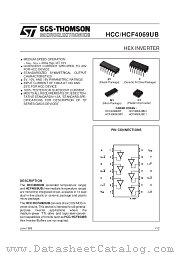 HCC4069UB datasheet pdf SGS Thomson Microelectronics