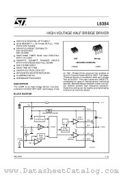 L6384 datasheet pdf SGS Thomson Microelectronics