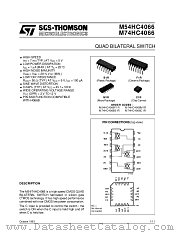 M74HC4066 datasheet pdf SGS Thomson Microelectronics
