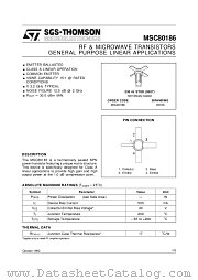 MSC80186 datasheet pdf SGS Thomson Microelectronics