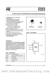 ST24E16 datasheet pdf SGS Thomson Microelectronics
