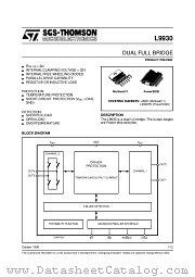 L9930 datasheet pdf SGS Thomson Microelectronics