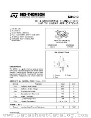 SD4010 datasheet pdf SGS Thomson Microelectronics