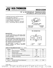 MSC81250M datasheet pdf SGS Thomson Microelectronics