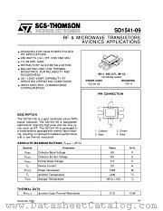 SD1541-09 datasheet pdf SGS Thomson Microelectronics