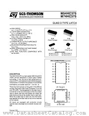 M74HC375 datasheet pdf SGS Thomson Microelectronics