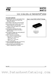 M48T02 datasheet pdf SGS Thomson Microelectronics