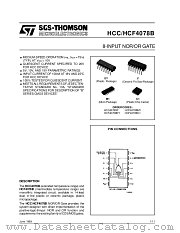 HCF4078B datasheet pdf SGS Thomson Microelectronics