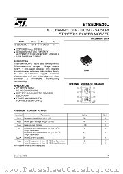 STS5DNE30L datasheet pdf SGS Thomson Microelectronics