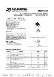 STB55NE06 datasheet pdf SGS Thomson Microelectronics