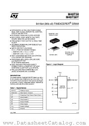 M48T58 datasheet pdf SGS Thomson Microelectronics