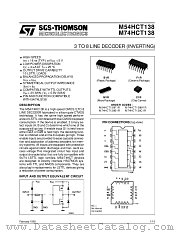 M74HCT138 datasheet pdf SGS Thomson Microelectronics