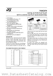 74AC574 datasheet pdf SGS Thomson Microelectronics