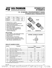 STW60N10 datasheet pdf SGS Thomson Microelectronics