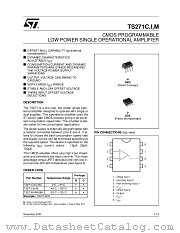 TS271AIDT datasheet pdf SGS Thomson Microelectronics