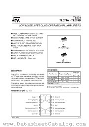 TL074ID datasheet pdf SGS Thomson Microelectronics