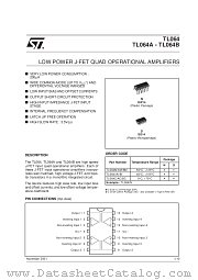 TL064IN datasheet pdf SGS Thomson Microelectronics