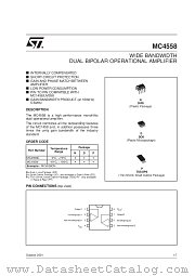 MC4558IDT datasheet pdf SGS Thomson Microelectronics