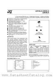 LM258DT datasheet pdf SGS Thomson Microelectronics