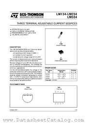 LM134Z datasheet pdf SGS Thomson Microelectronics