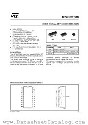 M74HCT688RM13TR datasheet pdf SGS Thomson Microelectronics