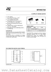 M74HCT30TTR datasheet pdf SGS Thomson Microelectronics