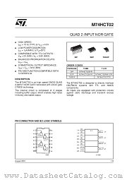 M74HCT02M1R datasheet pdf SGS Thomson Microelectronics