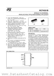 HCF4051BEY datasheet pdf SGS Thomson Microelectronics