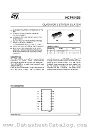 HCF4043BEY datasheet pdf SGS Thomson Microelectronics