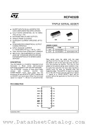 HCF4032M013TR datasheet pdf SGS Thomson Microelectronics