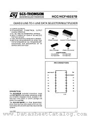 HCF40257BM1 datasheet pdf SGS Thomson Microelectronics