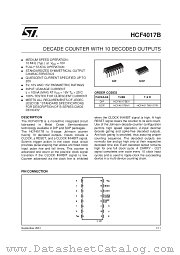 HCF4017BM1 datasheet pdf SGS Thomson Microelectronics