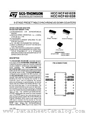 HCF40103BEY datasheet pdf SGS Thomson Microelectronics