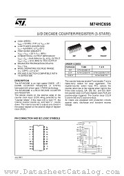 M74HC696M1R datasheet pdf SGS Thomson Microelectronics