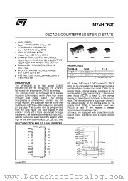 M74HC690RM13TR datasheet pdf SGS Thomson Microelectronics