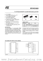 M74HC4060RM13TR datasheet pdf SGS Thomson Microelectronics