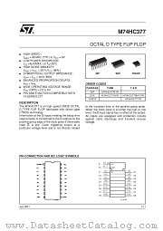 M74HC377TTR datasheet pdf SGS Thomson Microelectronics