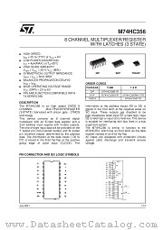 M74HC356TTR datasheet pdf SGS Thomson Microelectronics