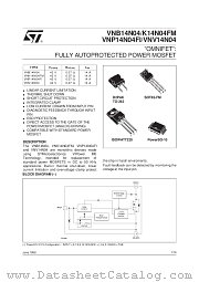 VNK14N04FM datasheet pdf SGS Thomson Microelectronics