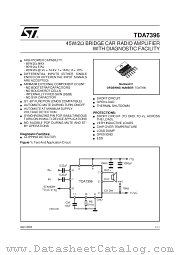 TDA7396 datasheet pdf SGS Thomson Microelectronics