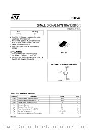 STF42 datasheet pdf SGS Thomson Microelectronics