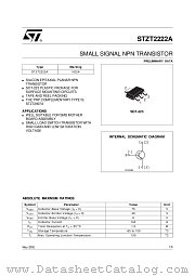 STZT2222A datasheet pdf SGS Thomson Microelectronics